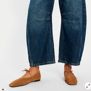 ALOHAS Sway Suede Ballet Flats In Tan 39/9 NWT